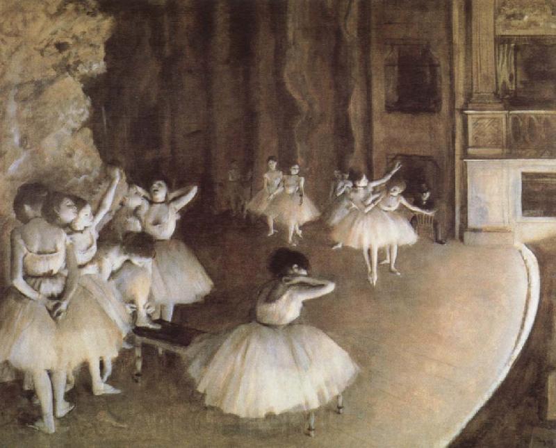 Edgar Degas Rehearal of a Baller on Stage Norge oil painting art